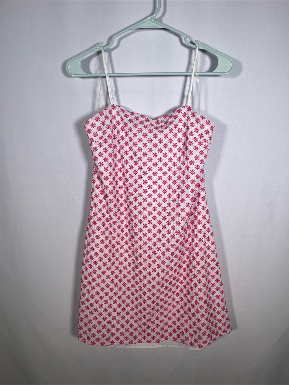 ALTAR’D STATE WOMENS PINK WHITE FLORAL MINI DRESS LARGE